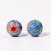 Cloisonne Bronze Cloisonne Contas Redondas Pulseira Colar Jóias Acessórios Diy Acessórios Esmalte Contas Antigas