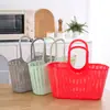 Material Macio Cesta Portátil Cesta Plástica para Compras de Supermercado Cesta de Piquenique Cesta para Compras de Frutas e Verduras Cesta de Lavanderia Doméstica Cesta de Banho Tamanho Grande