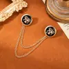 ¡Guau!Corona Retro Europea y Americana Cadena de Borla Moda Ropa Formal Lujo Ligero Gama Alta Accesorio de Pedrería Broche