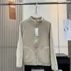 Chaqueta Gruesa Cálida de Polar Elástico Compuesto de Doble Capa para Pareja con Cuello Alto, Amigable con la Piel 13400