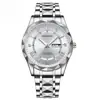 Reloj para Hombre Gobson Clásico Diamante Ultradelgado de Negocios Cuarzo Resistente al Agua Luminoso Moda Doble Calendario