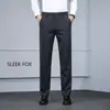 Pantalones casuales para padres de mediana edad y jóvenes, estilo primavera y otoño, pantalones casuales rectos holgados, resistentes a las arrugas, pantalones largos de alta calidad