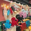 Llavero creativo nuevo de arcilla con diamantes en forma de pulpo, diseño único con diamantes brillantes, lindo pulpo pequeño colgante para bolso