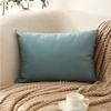 Almohada de Cuero Simple Transfronteriza Almohada de Cuero de Lujo Ligero Almohada de Tela Tecnológica Cojín de Sala de Exhibición Almohada Moderna de Color Sólido