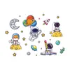 BR0874E Dibujos Animados Lindo Astronauta Animal Pequeño Autoadhesivos Pegatinas de Pared Espacio Habitación Infantil Sala de Estar Pegatinas Decorativas