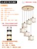 Lustre de escada giratório Nordic moderno minimalista lâmpada de cristal Internet celebridade restaurante Villa loft duplex chão longo lâmpada pendurada