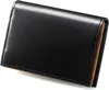 Amazon Portatarjetas de Negocios de Cuero Genuino para Hombre, Estilo Japonés, Bifold de Cuero con Múltiples Ranuras para Tarjetas, Portatarjetas Bloqueo de Color 80% de Descuento