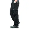 Calça Cargo Multibolsos Masculina de Algodão Respirável Casual para Uso Externo Resistente ao Desgaste Tática Tamanho Grande Calças de Comércio Exterior