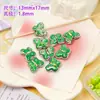 Cerámica verde fresca linda flor mariposa corazón cuentas sueltas diy hecho a mano material para collar pulsera de cuentas
