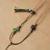 Cuerdas de cuero encerado semiacabadas para manualidades de jadeíta, ágata y jade Hetian, cordones ajustables para colgantes de jadeíta al por mayor