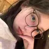 Óculos Frios Castanhos Estilo Xiaohongshu para Miopia Podem Ser Equipados com Lentes Planas de Grau Sem Maquiagem, Óculos para Miopia com Bloqueio de Luz Azul
