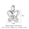 Mariposa Bebé Elefante Ojos Cobre Zircón Accesorios de Joyería DIY Estrella Luna Palma Pie Collar Pulsera Colgante Pequeño
