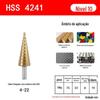 Piolhos 4241 Aço de Alta Velocidade Reta Groove Passo Broca Pagode Broca Furo de Metal Alargador Broca Broca Alta Etapa Haste Triangular