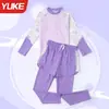 Traje de Baño para Niñas, Traje de Baño de Dos Piezas con Protección Solar, Nuevo Modelo 2025, Manga Larga y Pantalón Largo, para Niñas y Niños Mayores, Traje de Baño para Aguas Termales
