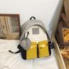 Nueva Bolsa de Hombro Portátil de Estilo Estudiantil de Gran Capacidad Estilo Coreano Estilo Bosque Personalidad Versátil Color Sólido Mochila Moderna
