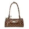 Primavera 2026 Nuevo Bolso de Hombro de Moda con Lunares para Mujer Bolso de Hombro de Nicho Moda Coreana Bolso Boston para Viajes