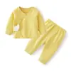 Conjunto Íntimo para Bebê Recém-Nascido Algodão Puro Primavera e Outono Asas de Velcro Divididas Roupas de Outono para Bebê Roupas de Monge para Recém-Nascido