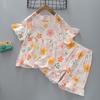 Una generación de 2024 pantalones cortos de seda multicolor traje infantil de manga corta algodón artificial fabricantes de ropa infantil mayoreo