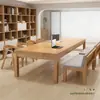 Sala de Estar Minimalista Moderna Escritorio Grande de Madera Maciza Escritorio de Estudio para Múltiples Personas Estudiante Escritorio para Oficina en Casa Mesa Larga Banco de Trabajo