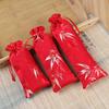 Bolsa de almacenamiento de peines al por mayor, bolsa de embalaje de peines de madera, bolsa de franela de peine de cuerno, bolsa de peine con cordón de estilo chino