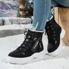 Envío directo transfronterizo de zapatos de algodón de talla grande, nueva colección de invierno 2026, botas de nieve cálidas con forro de felpa para mujer, zapatos de algodón versátiles de suela gruesa