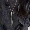 Collar de Perlas de Plata Esterlina S925 Accesorios para Mujer Nicho que No se Desvanece de Alta Gama Versátil Cadena Clavicular para Otoño e Invierno Cadena para Suéter