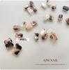 Arte de uñas antiguo irregular, material de piedra ámbar natural, forma retro, rectangular, turquesa, material de uñas, joyería