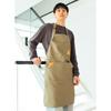 Avental estilo coreano barista feminino para cozinha e catering, macacão de lona resistente ao desgaste, masculino, loja de chá de leite, logotipo estampado