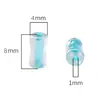 Miçangas de Vidro para Sementes 4*8mm, Miçangas Transparentes Iridescentes de Bambu, Acessórios de Materiais para Tecelagem de Pulseira Colar Artesanal DIY