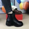Botines retro de felpa cálida para comercio exterior transfronterizo, botas de cuero para mujer, nuevas botas Martin de tacón grueso para otoño e invierno, zapatos de algodón impermeables y cálidos