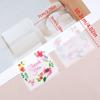 Empaque para Hornear Bolsa para Galletas 5 Colores Flor Transparente Bolsa Sellable Autoadhesiva Bolsa para Caramelo Turrón Bolsa para Joyería Desprendible