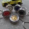 Modificación de coche BBS modelo de simulación de tapa de cubo de rueda llavero bajo hellaflush colgante para llave de coche