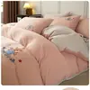 2026 Nuevo Juego de Ropa de Cama de Algodón de Dibujos Animados de Cuatro Piezas Funda de Edredón de Algodón Puro Sábana Bajera Juego de Tres Piezas para Dormitorio Sábana Ajustable Juego de Ropa de Cama