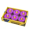 Lâmpada de ghee de lótus roxa de 4 horas, ghee à base de plantas doméstico, sem fumaça, caixa de alumínio, fabricante de velas, atacado em grandes quantidades