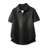 Camisa Polo de Punto de Verano Transfronteriza Nuevo Estilo Cuello de Gaviota, Simple y Casual Estilo Old Money, Manga Corta, Corte Relajado, Capa Base Versátil