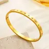 Pulseira Elegante Feminina de Aço Inoxidável com Padrão de Nuvem Aberta, Estilo Antigo Simples Fosco, Não Desbota, Atacado