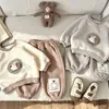 Conjunto Novo para Meninos Crianças Esportivo Primavera Outono Moletom Casual Roupas Infantis Bebê Estiloso Conjunto de Duas Peças