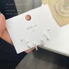 Dongju ear studs agulha de prata feminina 2022 novo anel de brinco de micro diamante na moda design de nicho sentido ins estilo frio