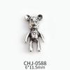 Nova arte do prego retro jóias de metal tamanho bonito violento urso simples liga de vento nail art ornamentos de diamante direto da fábrica