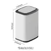Papelera Grande de Acero Inoxidable para Hoteles, Habitaciones de Huéspedes, Salas de Masaje de Pies, Salas de Billar, Casas de Huéspedes, Inodoros y Ranuras de Baño