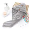 Touca de Cabelo Seco Atacado Touca de Cabelo Seco para Mulheres Espessada Super Absorvente Touca de Banho Veludo Coral Cabeça Touca Triângulo Dropshipping