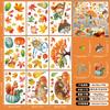 Pegatinas de Ventana de Acción de Gracias al por Mayor Hojas de Otoño Animales de Dibujos Animados Pegatinas Estáticas Sala de Estar Pared Vidrio Decoración de Atmósfera Pegatinas