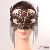 Moda europeia e americana meia face sexy máscara de olho preto renda raposa máscara exagerada bola cabeça acessórios atacado MJ012