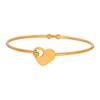 Pulseira Simples de Aço Inoxidável em Formato de Coração Aberta para Mulheres Estilo Ins Pulseira de Amor Exquisite Presente para Casal em Estoque