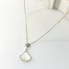 Colar de vida de concha com pedra de zircônia concha feminino presente criativo presente de aniversário de nicho para namorada esposa