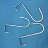 Gancho de porta com cabeça dupla revestido de borracha para banheiro, cozinha e cabeceira; gancho de metal sem furos para porta de guarda-roupa e prateleira de armazenamento de cozinha