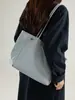 Bolso de Hombro Redondo de Metal Vintage para Mujer, Gran Capacidad para el Trabajo y los Viajes Diarios, Nuevo Bolso Tote de Cuero Suave de Moda de Nicho