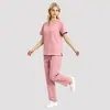 TEMU Ropa de Trabajo para Salón de Belleza Coreano Estilo Europeo Lavable Resistente a las Arrugas Unisex Set de Ropa de Trabajo para Esteticista