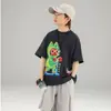 Nueva Camiseta de Manga Corta para Niños Verano 2026 Moda Capa Base Estilo Coreano Top Versátil Para Niños Medianos y Grandes Estampado Elegante