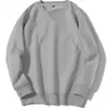 Estilo Europeo y Americano Talla Grande Otoño e Invierno Deportes Cuello Redondo para Hombre y Mujer Casual Color Sólido Top Ligero Hip-Hop Sudadera con Capucha